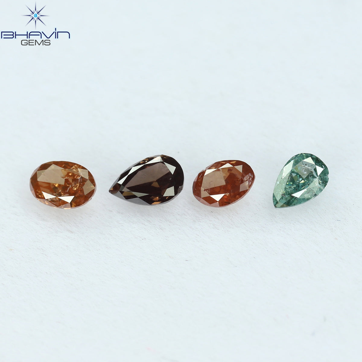 0.40 CT/4 Pcs Natural Mix Diamond Enhanced Pink Color Clarity SI (3.94 MM)