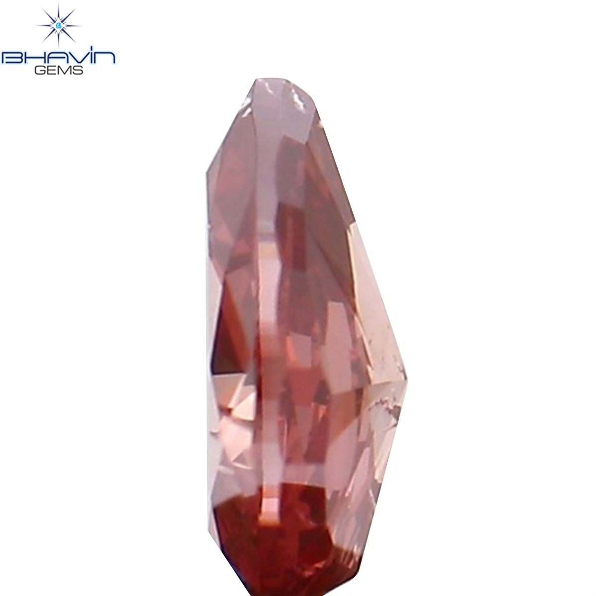 0.23 CT Natural Pear Diamond Enhanced Pink Color Clarity SI2 (4.87 MM)