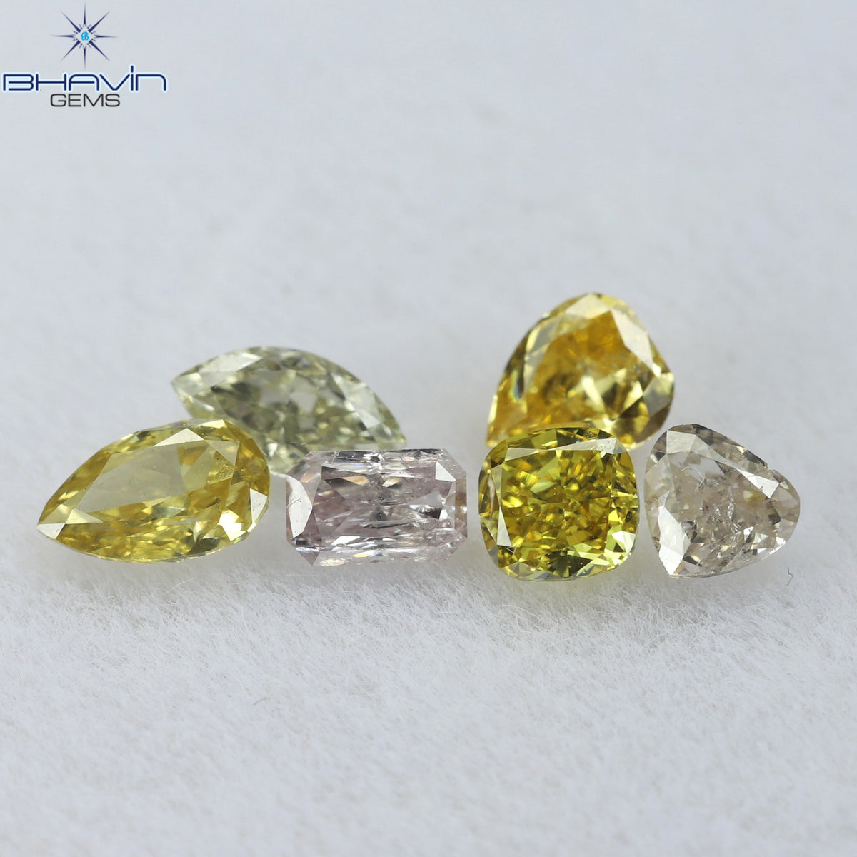 0.94 CT/6 Pcs Natural Mix Diamond Mix Color Clarity VS-SI (4.89 MM)