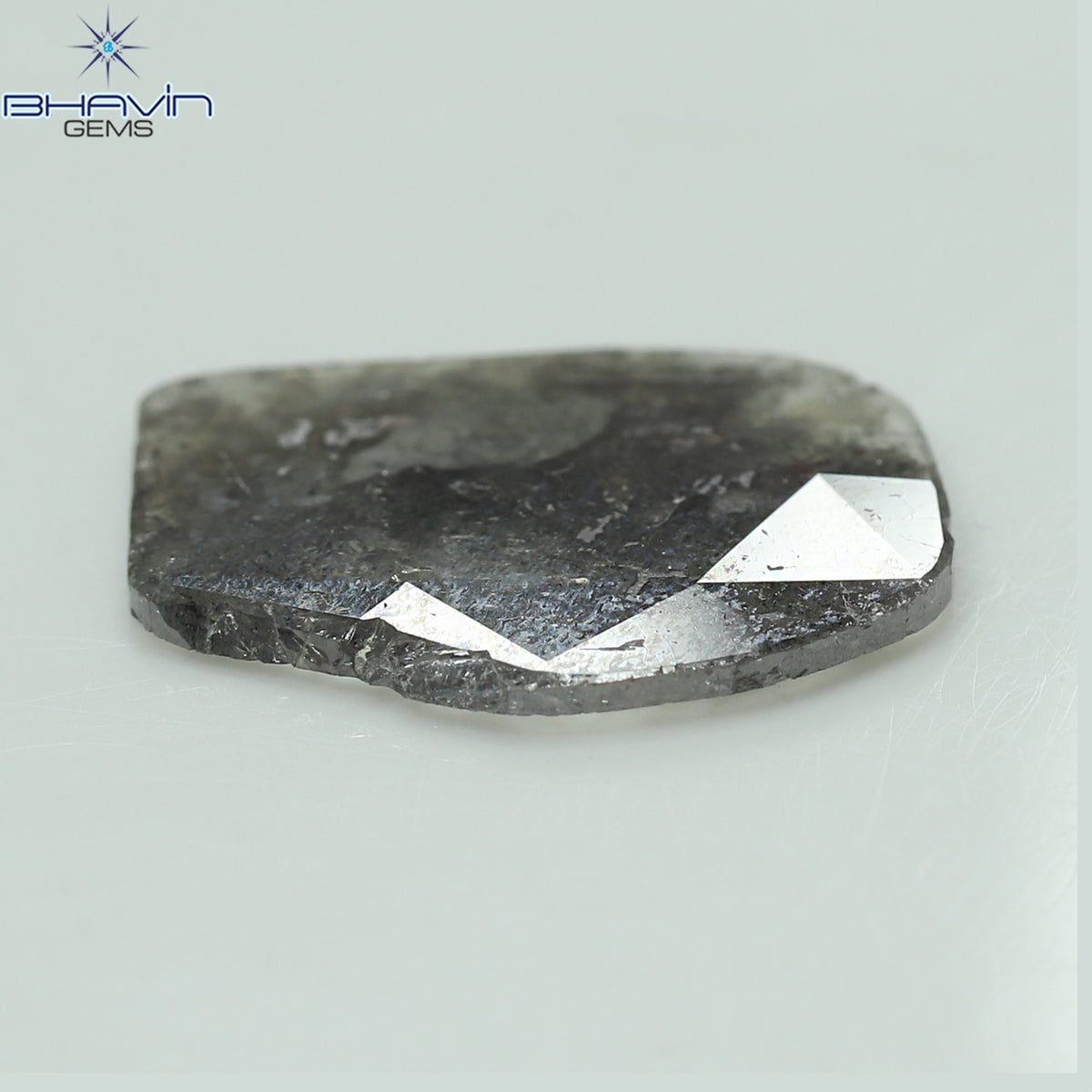 5.97 CT Natural Slice Diamond Salt And Pepper Color Clarity I3 (18.24 MM)