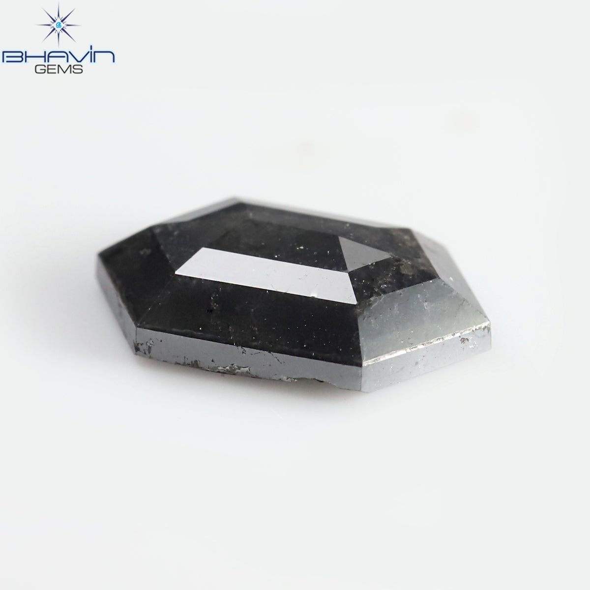 2.37 CT Natural Hexagon Diamond Salt And Pepper Color Clarity I3 (11.66 MM)