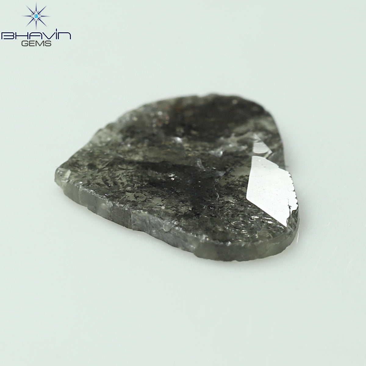 3.50 CT Natural Heart Slice Diamond Salt And Pepper Color Clarity I3 (14.31 MM)