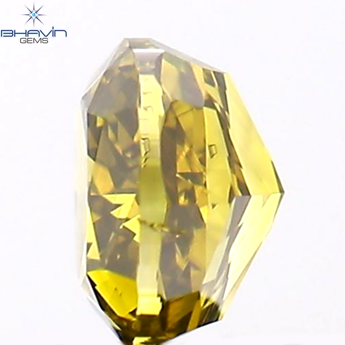 0.40 CT Natural Cushion Diamond Enhanced Green Color Clarity VS2 (4.10 MM)