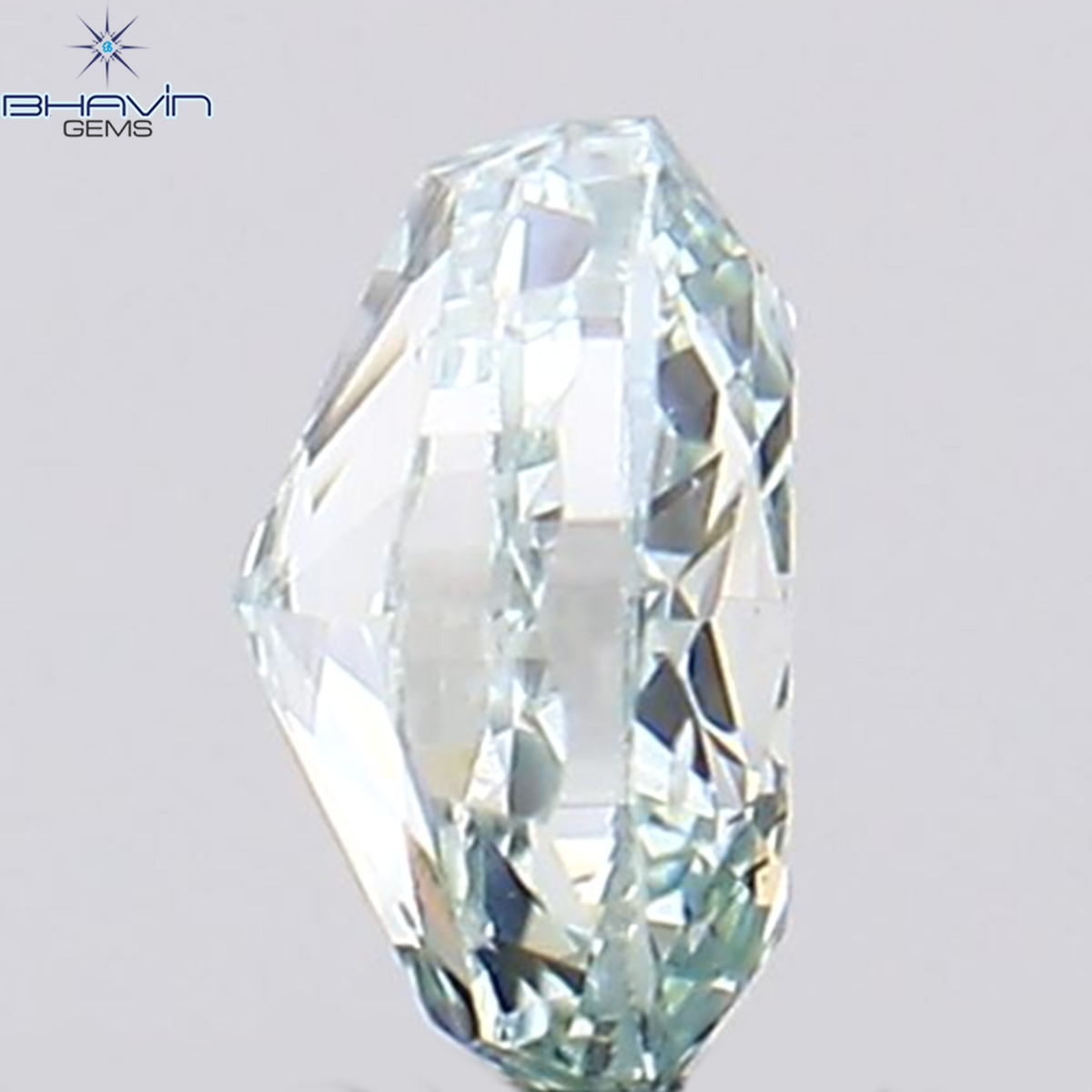 0.10 CT Natural Oval Diamond Enhanced Greenish Blue Color Clarity VS1 (3.14 MM)
