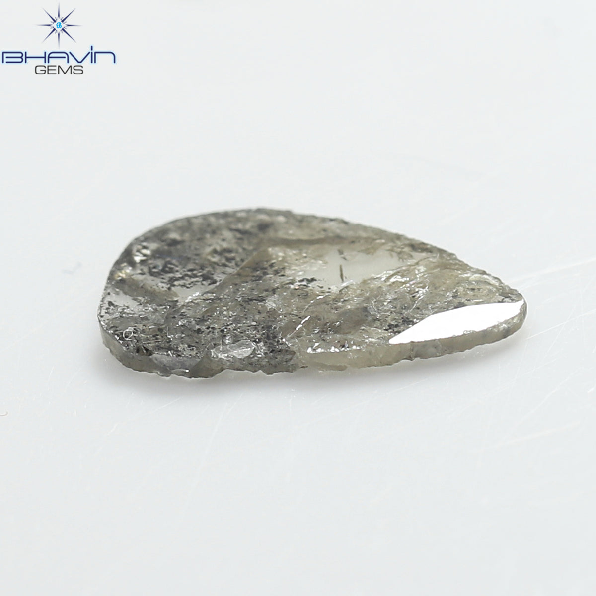 1.07 CT Slice Natural Diamond Salt And Pepper Color Clarity I3 (12.15 MM)