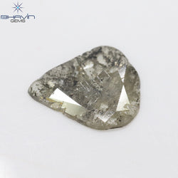 3.23 CT Pear Slice Shape Natural Diamond Salt And Pepper Color I3 Clarity (16.28 MM)