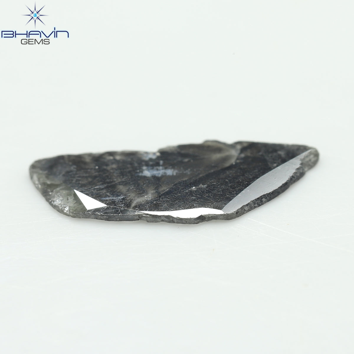 1.67 CT Slice Natural Diamond Salt And Papper Color Clarity I3 (16.00 MM)
