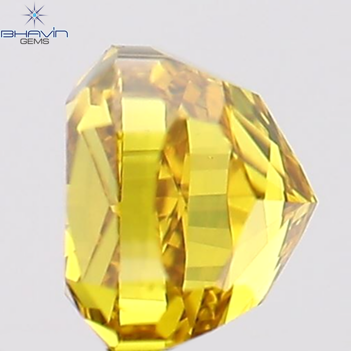0.34 CT クッション シェイプ 天然ダイヤモンド 強化オレンジ色 VS2 クラリティ (4.25 MM)