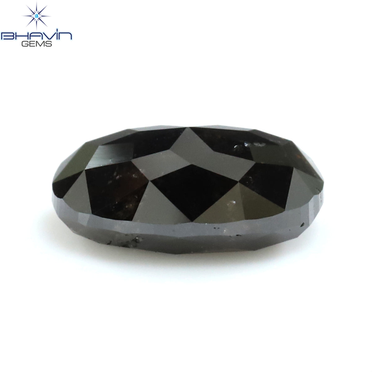 0.36 CT オーバルシェイプ ナチュラル ダイヤモンド ソルト アンド パッパー カラー I3 クラリティ (4.66 MM)