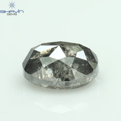 0.76 CT Oval Shape Natural Diamond Salt And Pepper Color I3 Clarity (5.72 MM)
