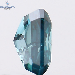 0.39 CT Radiant Shape Natural Diamond Blue Color I1 Clarity (4.58 MM)