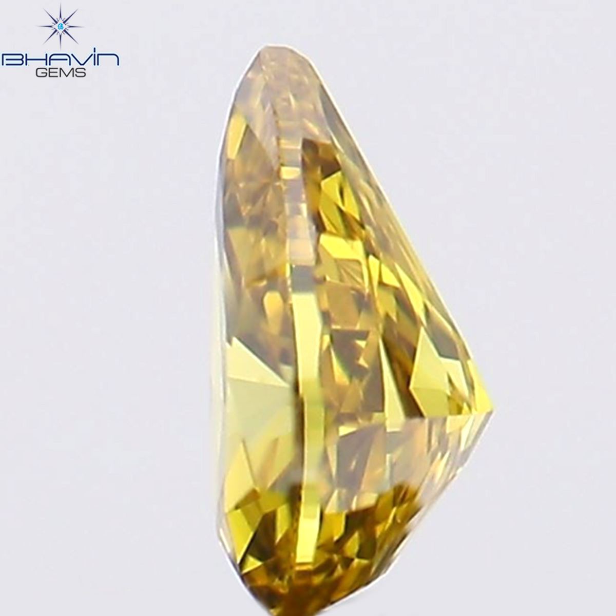 0.12 CT Natural Pear Diamond Enhanced Yellow Color Clarity VS1 (3.65 MM)