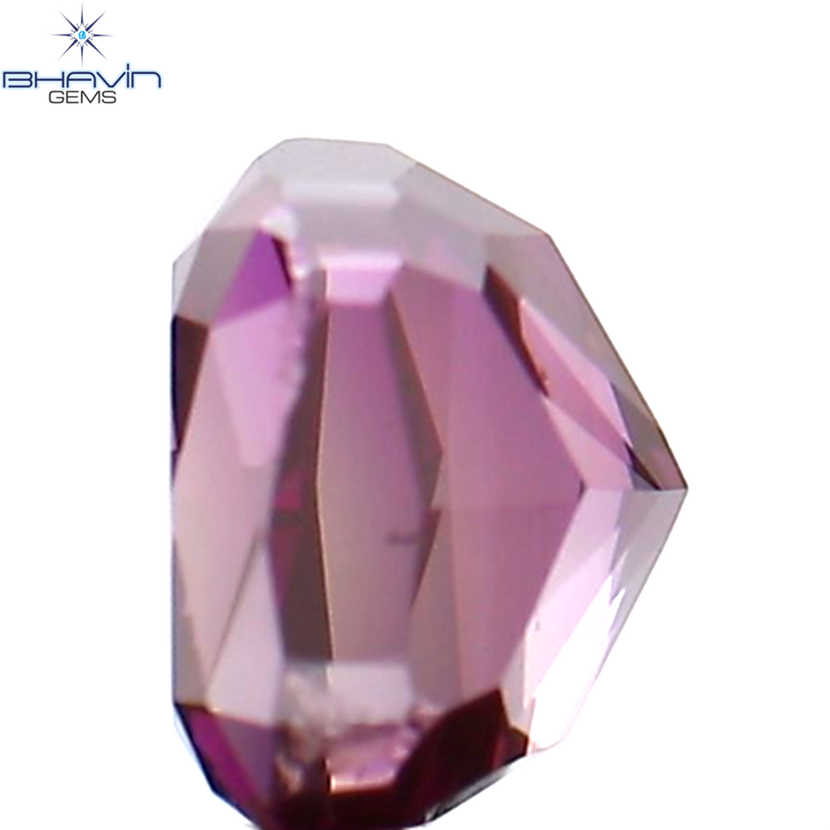 0.54 CT クッション シェイプ ナチュラル ルース ダイヤモンド 強化ピンク色 VS1 クラリティ (4.31 MM)