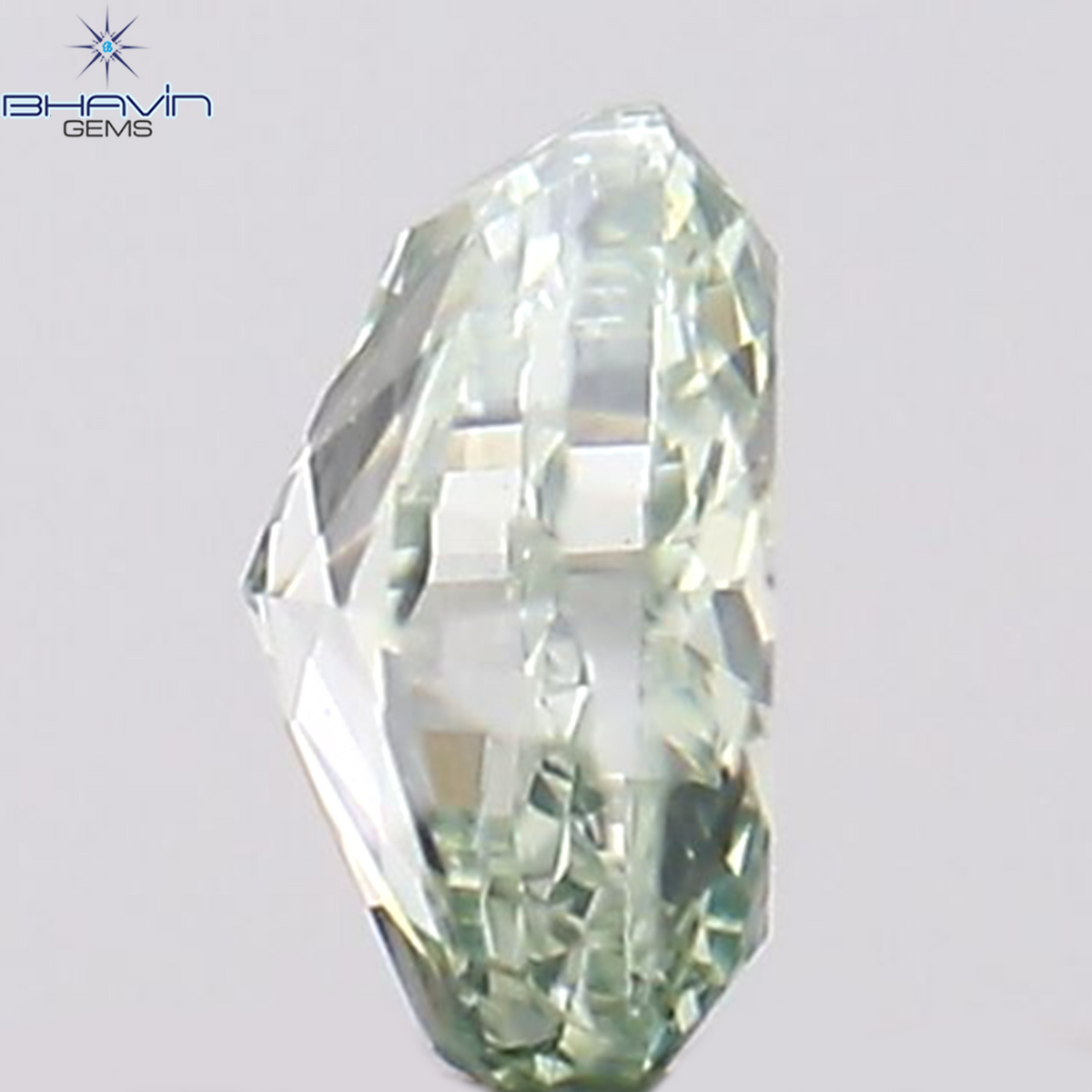 0.08 CT Natural Oval Diamond Enhanced Green Color Clarity VS2 (2.83 MM)
