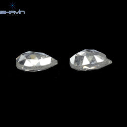 0.28 CT/2 ピース ペアシェイプ ナチュラル ダイヤモンド ホワイト カラー I3 クラリティ (3.77 MM)