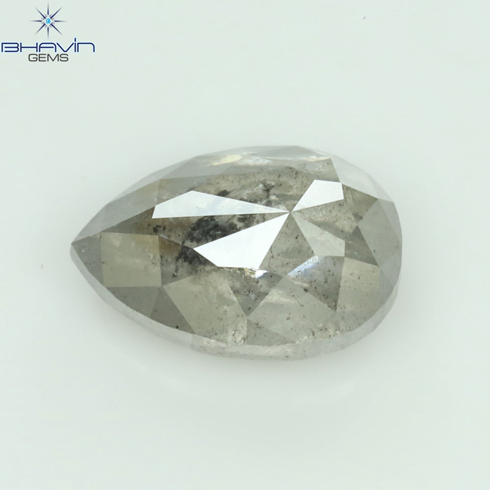 1.13 CT Pear Shape Natural Loose Diamond Salt And Pepper Color I3 Clarity (7.34 MM)