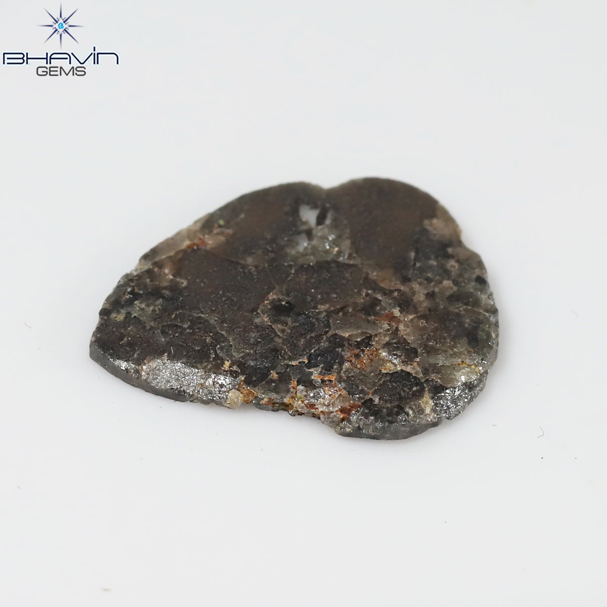 3.16 CT Natural Slice Diamond Salt And Pepper Color Clarity I3 (16.73 MM)