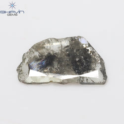 3.42 CT Slice Shape Natural Diamond Salt And Pepper Color I3 Clarity (18.84 MM)