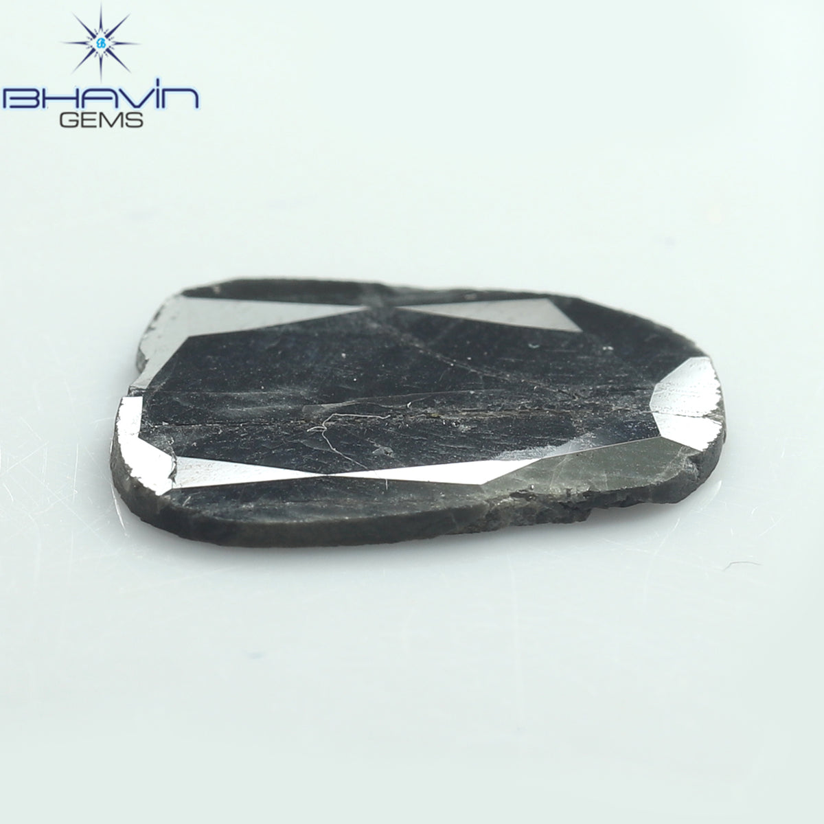 1.78 CT Slice Natural Diamond Black Color Clarity I3 (13.00 MM)