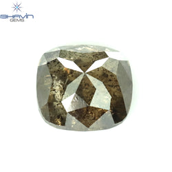 0.62 CT Cushion Diamond Salt And Pepper Color Natural Loose Diamond I3 Clarity (5.05 MM)