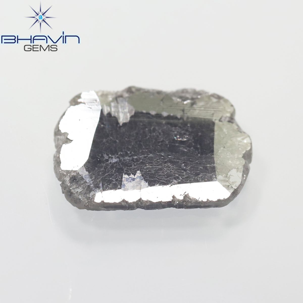 3.00 CT Slice Natural Diamond Salt And Pepper Color Clarity I3 (13.65 MM)