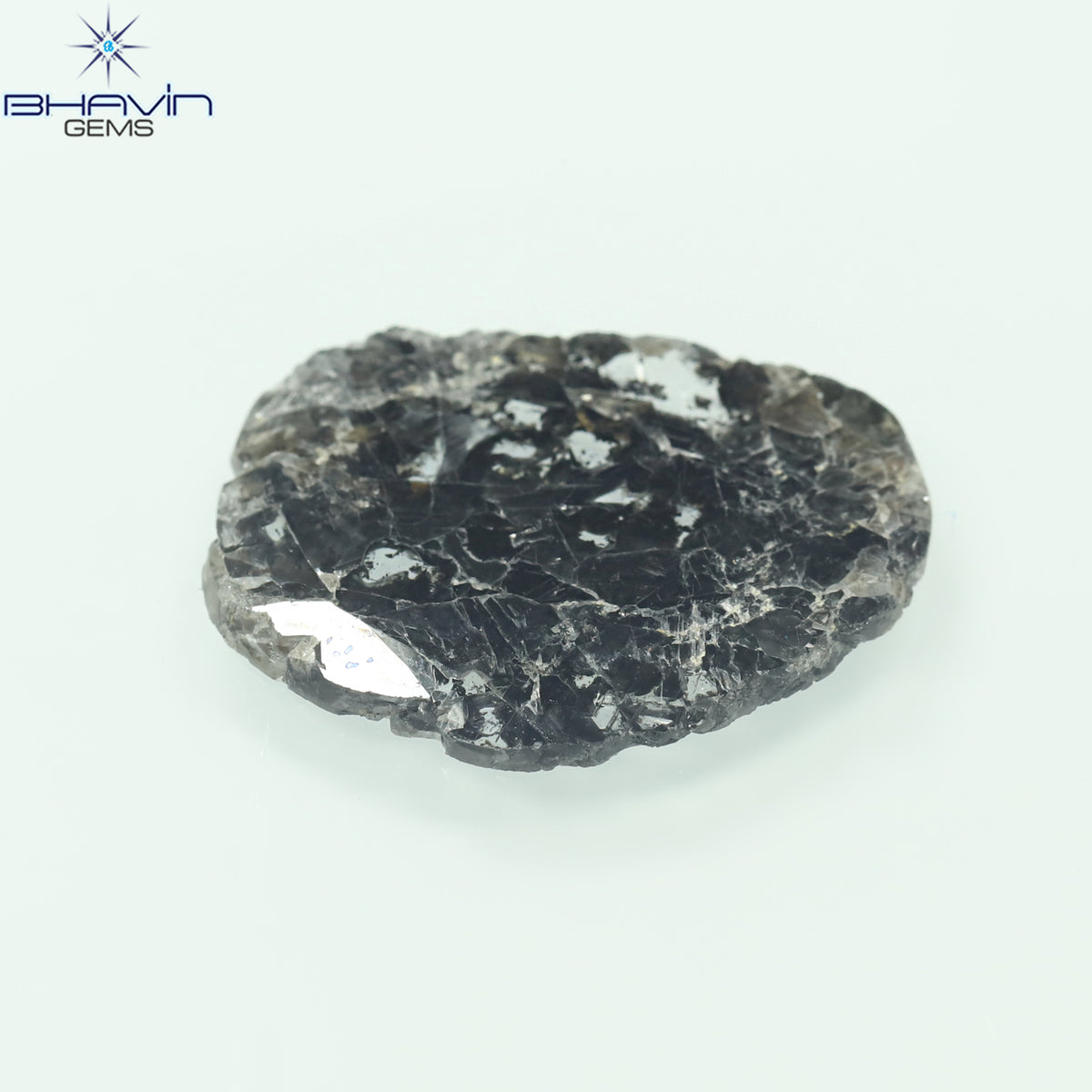 5.84 CT Natural Slice Diamond Salt And Pepper Color Clarity I3 (20.50 MM)