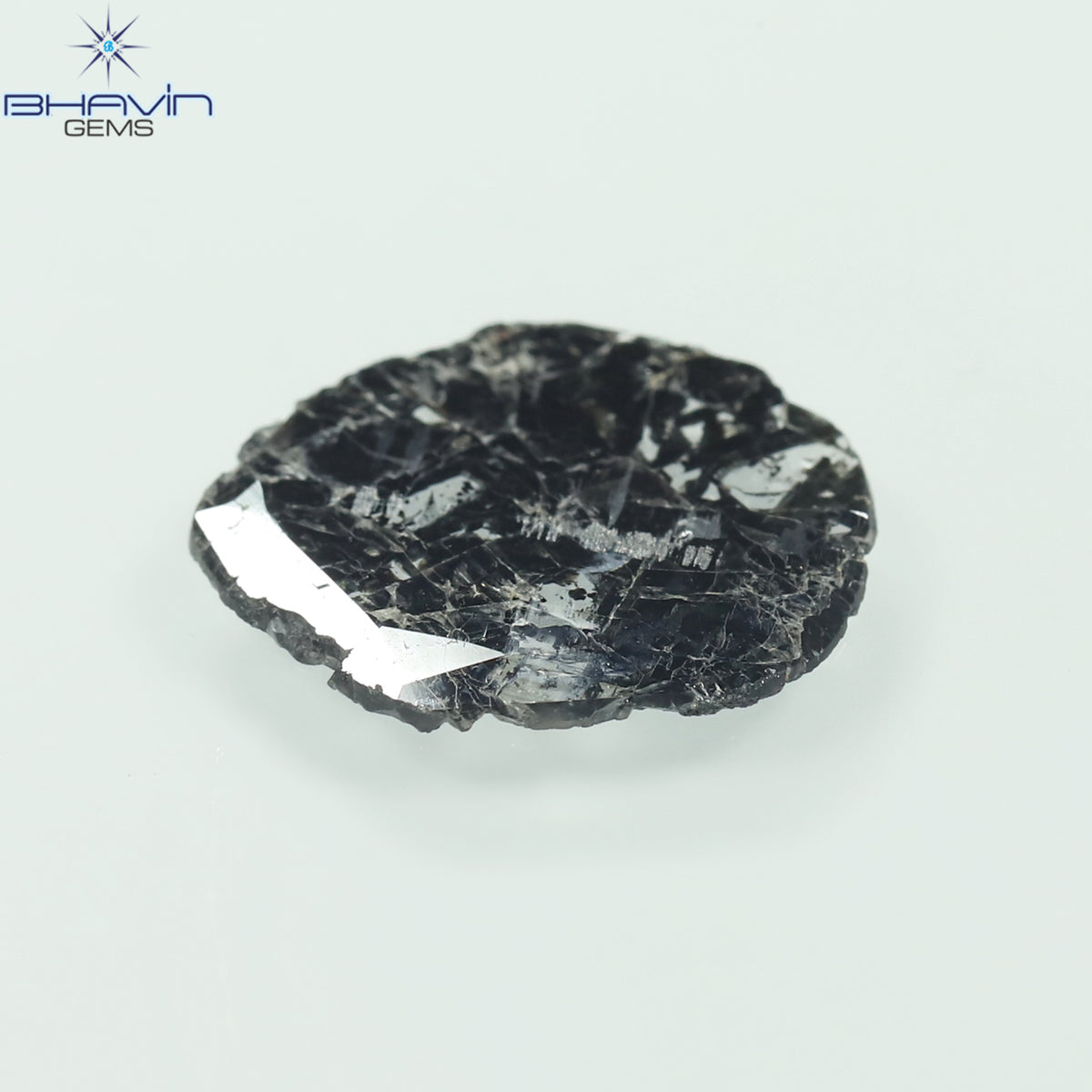 2.13 CT Natural Slice Diamond Salt And Pepper Color Clarity I3 (14.50 MM)