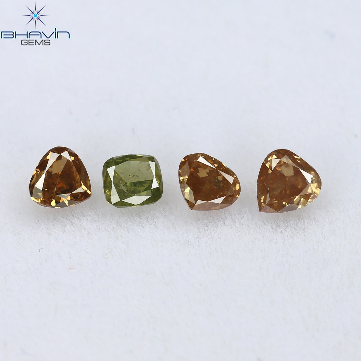 0.49 CT/4 ピース ミックス シェイプ ナチュラル ダイヤモンド ピンク カラー SI2 クラリティ (3.33 MM)