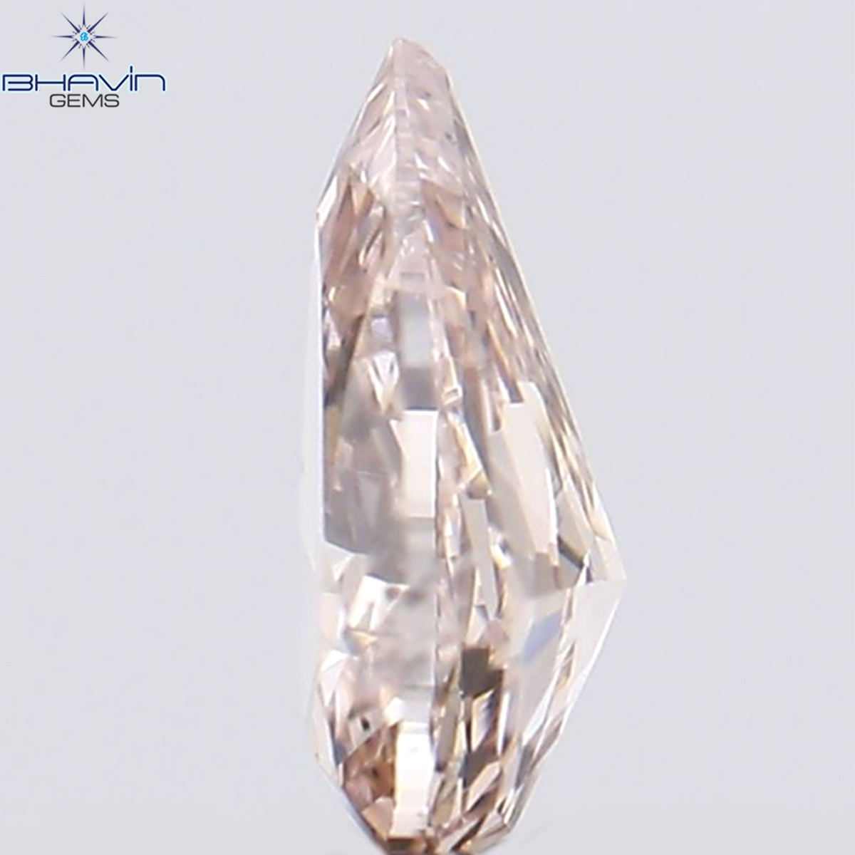 0.12 CT ペアシェイプ ナチュラル ダイヤモンド ピンク色 SI2 クラリティ (3.99 MM)