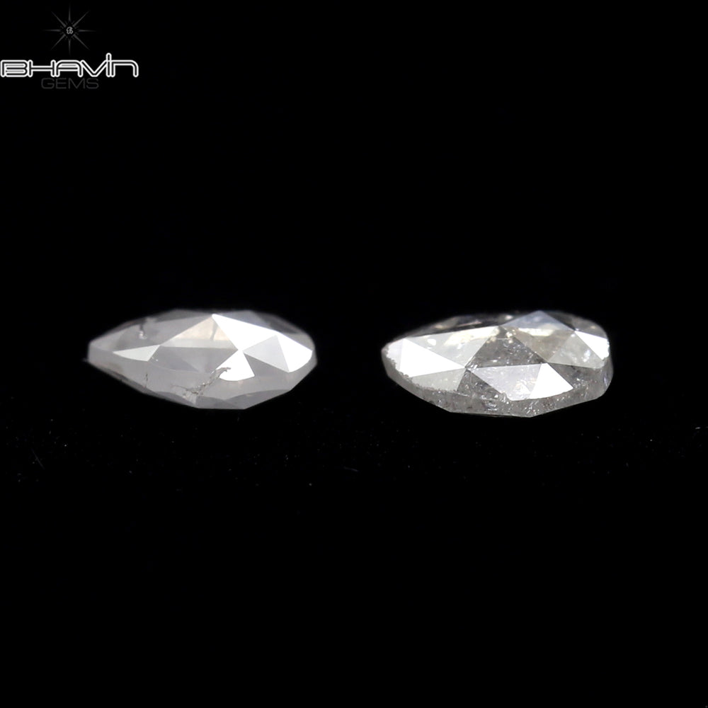0.18 CT/2 ピース ハートシェイプ ナチュラル ダイヤモンド ホワイト カラー I3 クラリティ (3.38 MM)