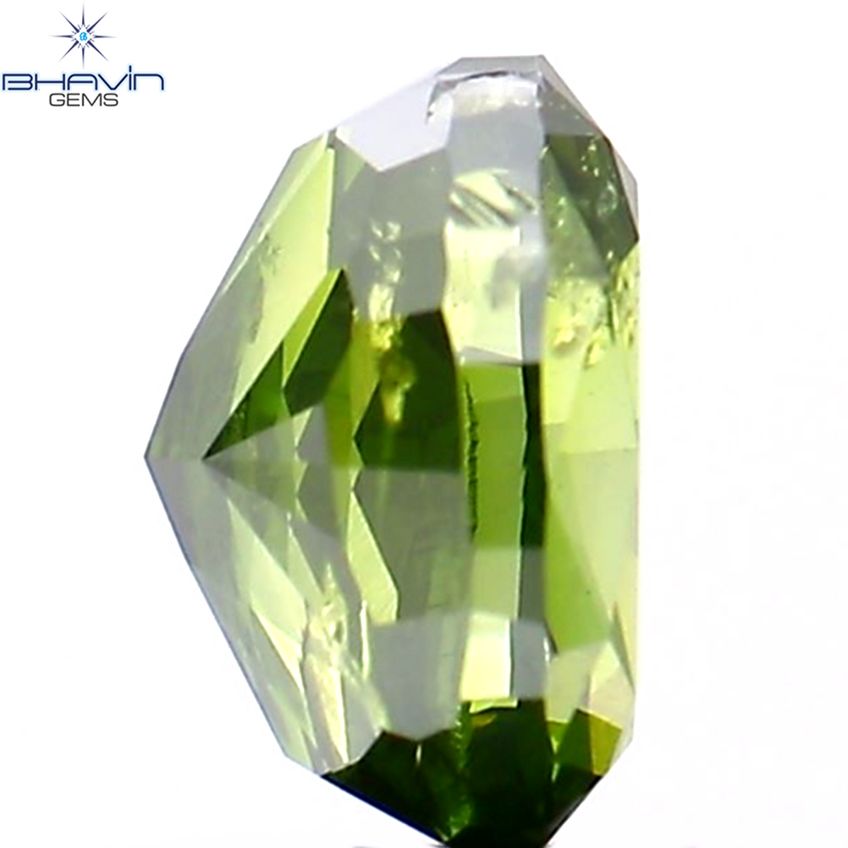 0.15 CT オーバル シェイプ ナチュラル ダイヤモンド グリーン カラー SI1 クラリティ (3.73 MM)