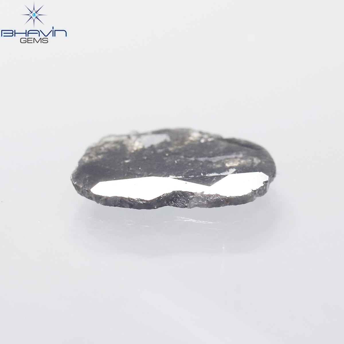 1.69 CT Slice Natural Diamond Salt And Pepper Color Clarity I3 (12.46 MM)