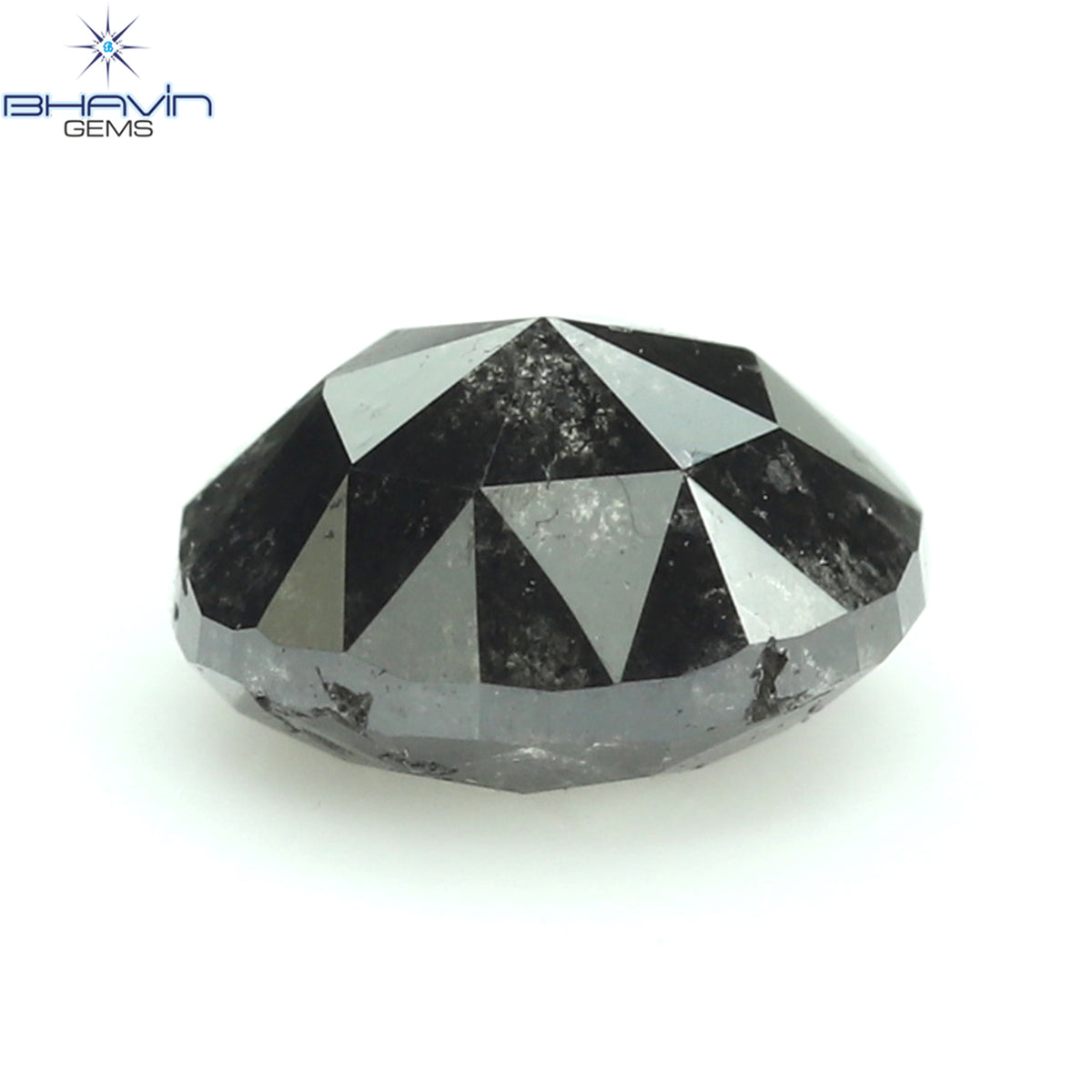 0.45 CT オーバルシェイプ ナチュラル ダイヤモンド ソルト アンド パッパー カラー I3 クラリティ (4.83 MM)