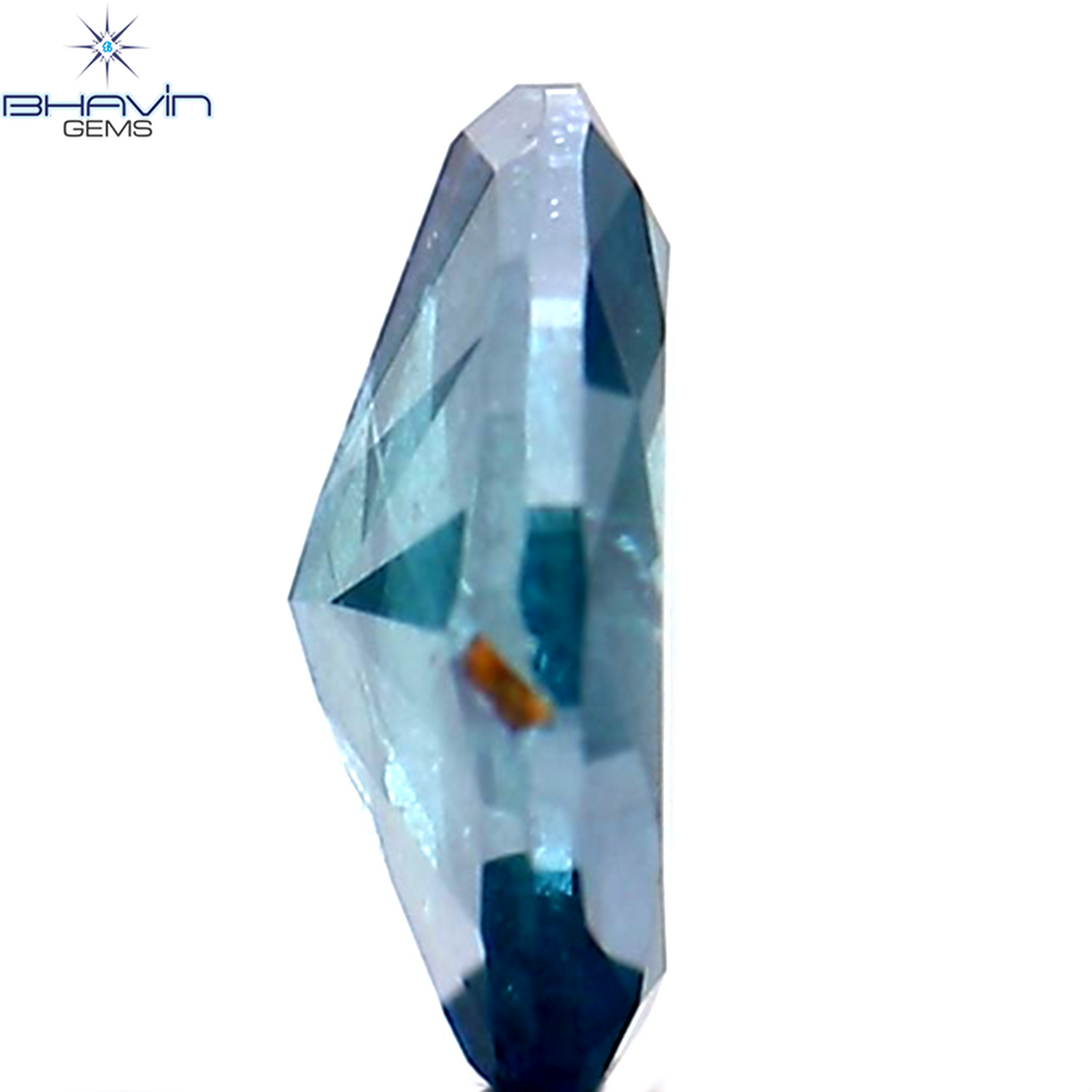 0.30 CT Natural Oval Diamond Enhanced Blue Color Clarity I1 (5.92 MM)