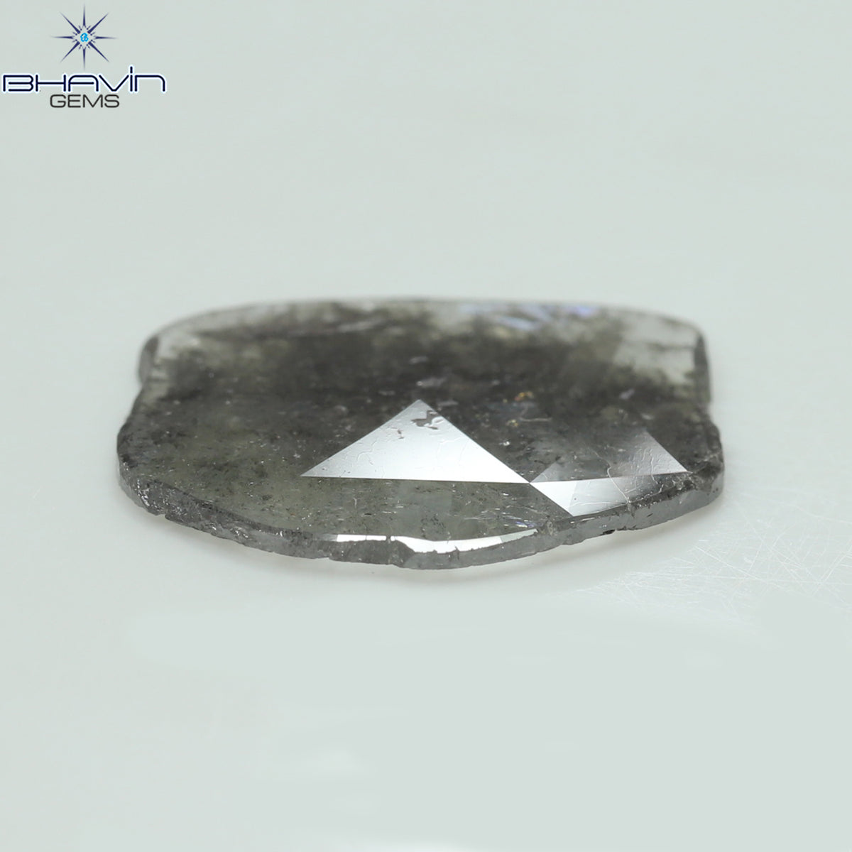 5.25 CT Natural Slice Diamond Salt And Pepper Color Clarity I3 (18.23 MM)