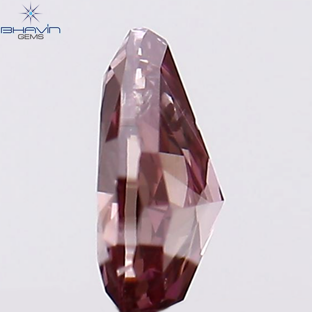 0.09 CT ペアシェイプ ナチュラル ダイヤモンド ピンク色 VS1 クラリティ (3.45 MM)