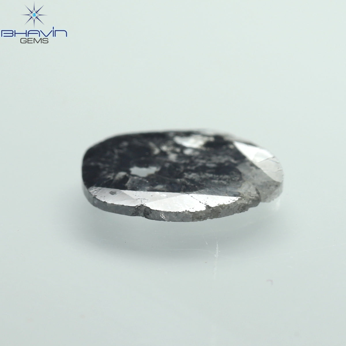 1.06 CT Slice Natural Diamond Salt And Pepper Color Clarity I3 (10.26 MM)
