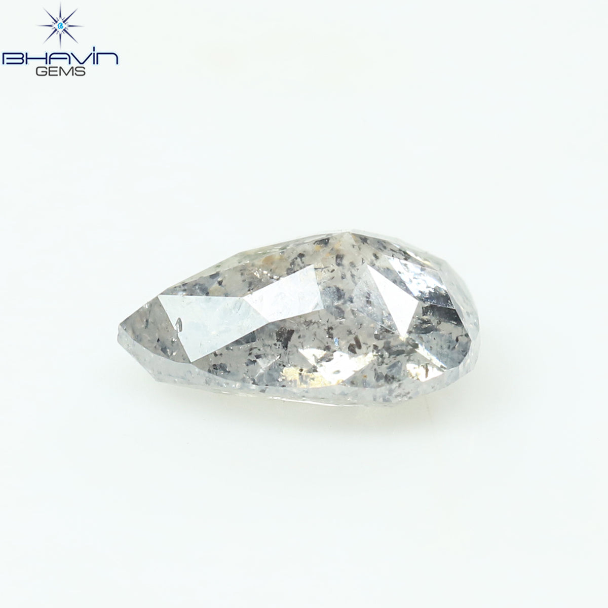 1.03 CT Natural Pear Diamond Salt And Pepper Color Clarity I3 (7.61 MM)