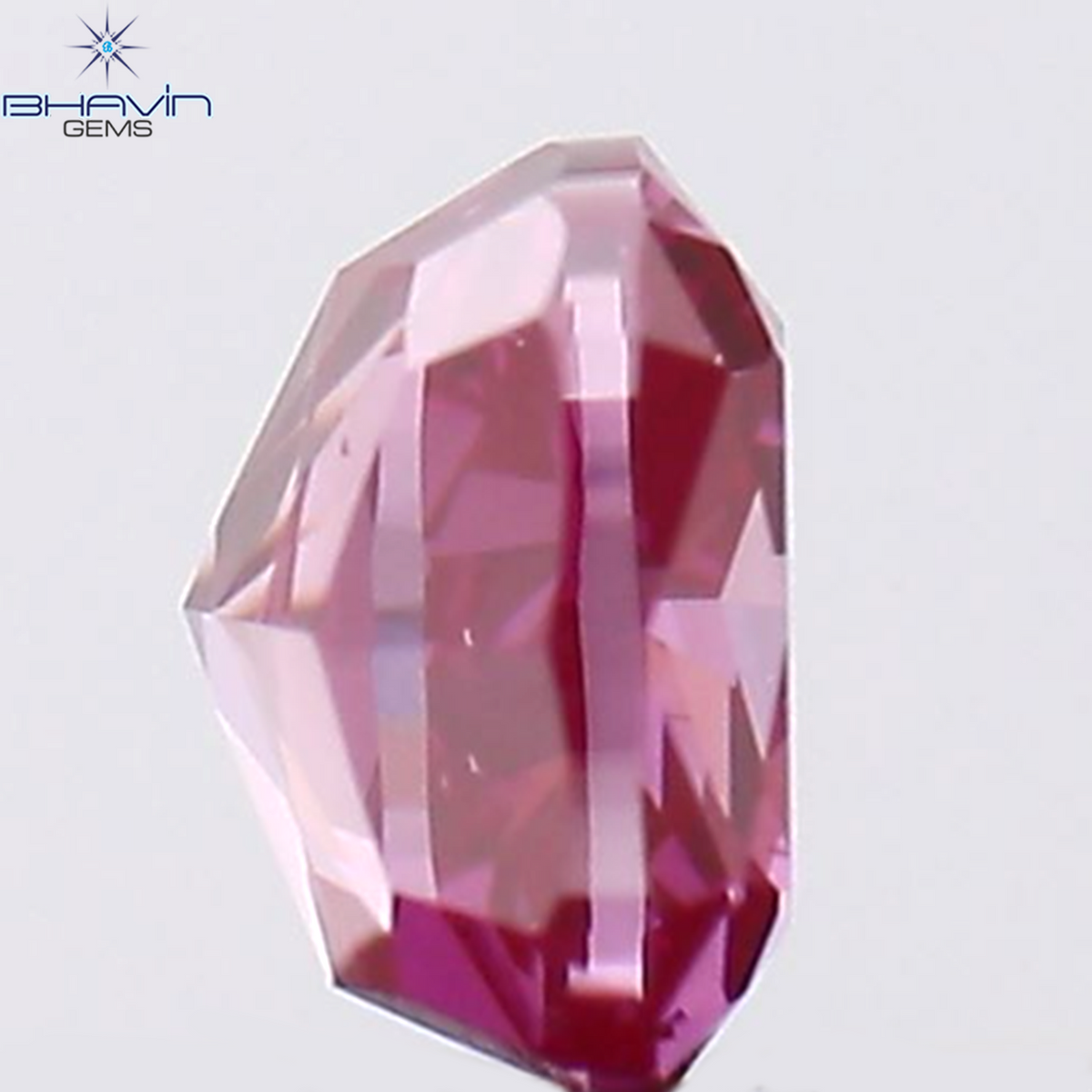 0.46 CT クッション シェイプ ナチュラル ルース ダイヤモンド ピンク色 VVS1 クラリティ (4.45 MM)