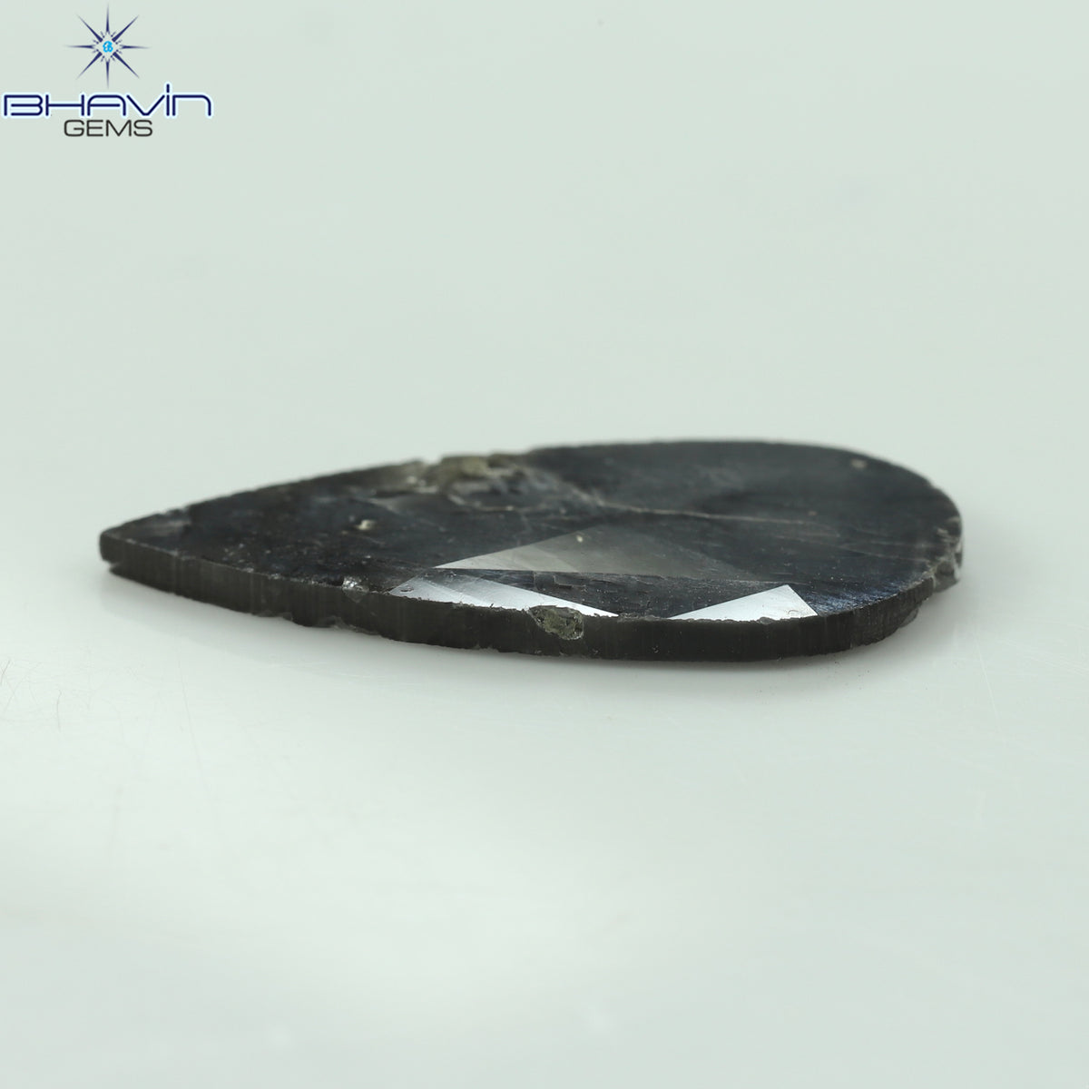 6.38 CT ペア スライス シェイプ ナチュラル ダイヤモンド グレー カラー I3 クラリティ (15.50 MM)