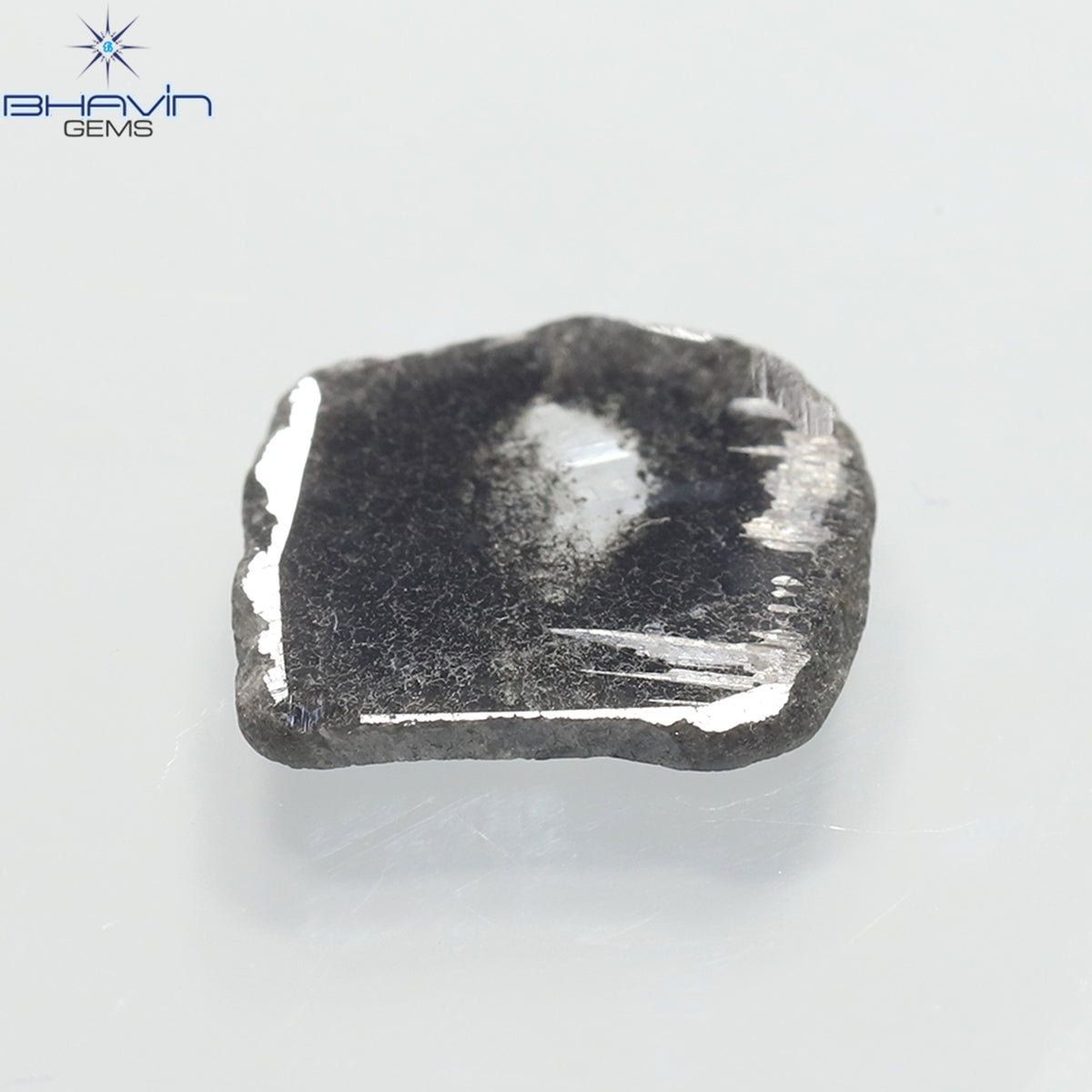 2.24 CT Slice Natural Diamond Salt And Pepper Color Clarity I3 (12.15 MM)