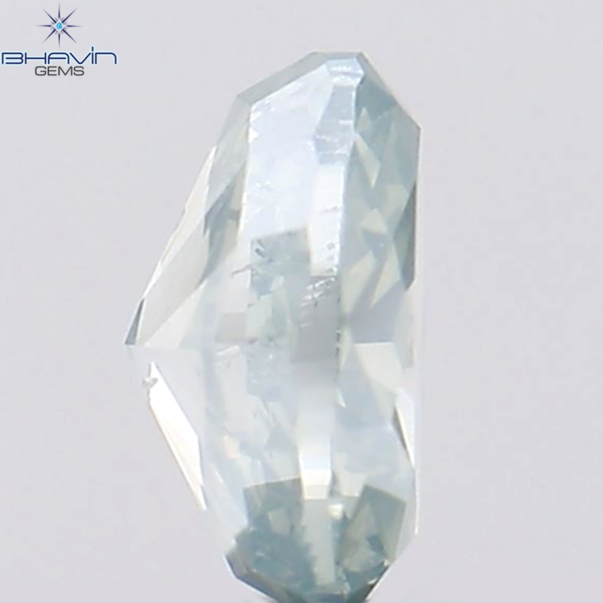 0.40 CT Natural Oval Diamond Enhanced Greenish Blue Color Clarity VS2 (4.92 MM)