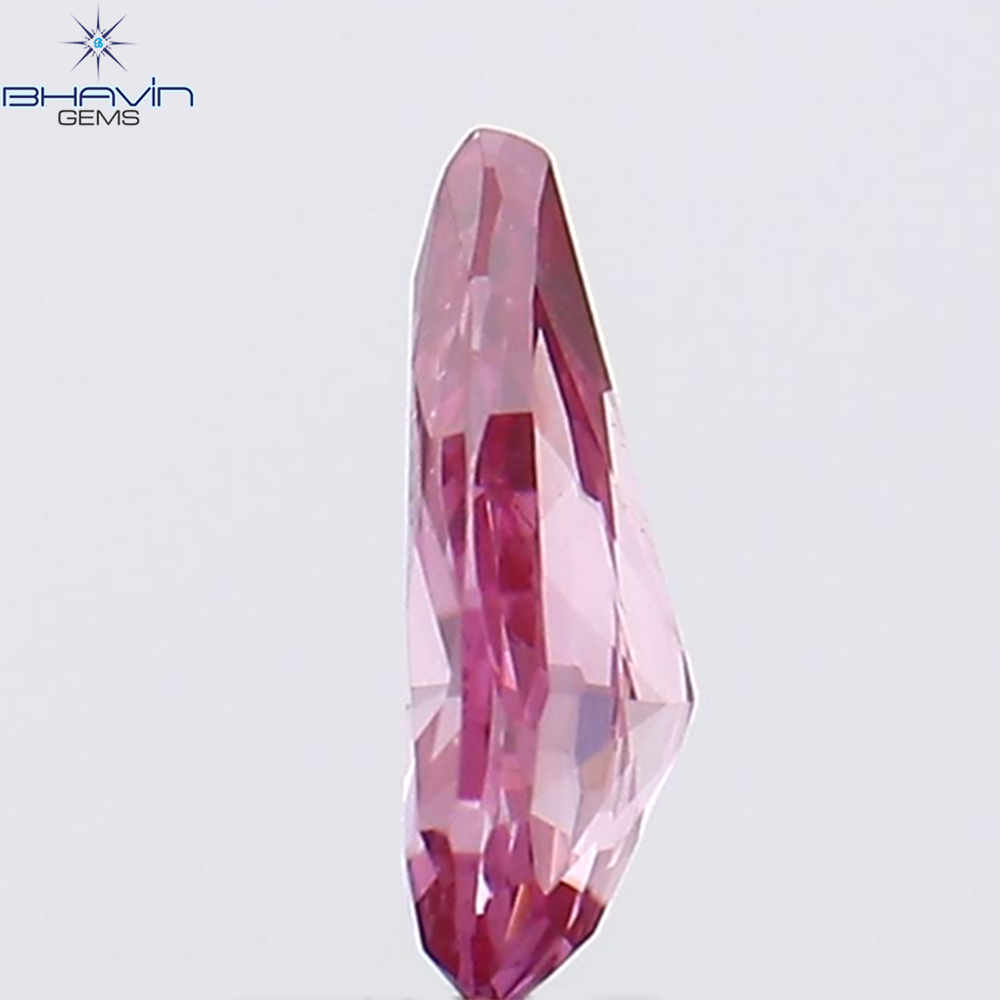 0.23 CT Natural Pear Diamond Enhanced Pink Color Clarity VS1 (5.64 MM)