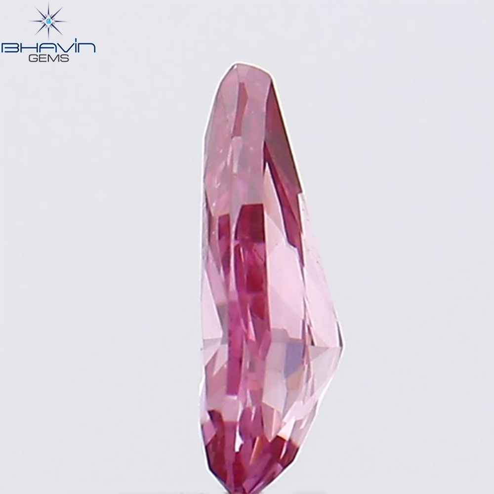 0.23 CT ペアシェイプ ナチュラル ダイヤモンド ピンク色 VS1 クラリティ (5.64 MM)