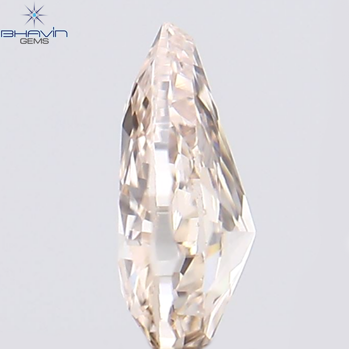 0.12 CT ペアシェイプ ナチュラル ダイヤモンド ピンク色 SI2 クラリティ (3.99 MM)