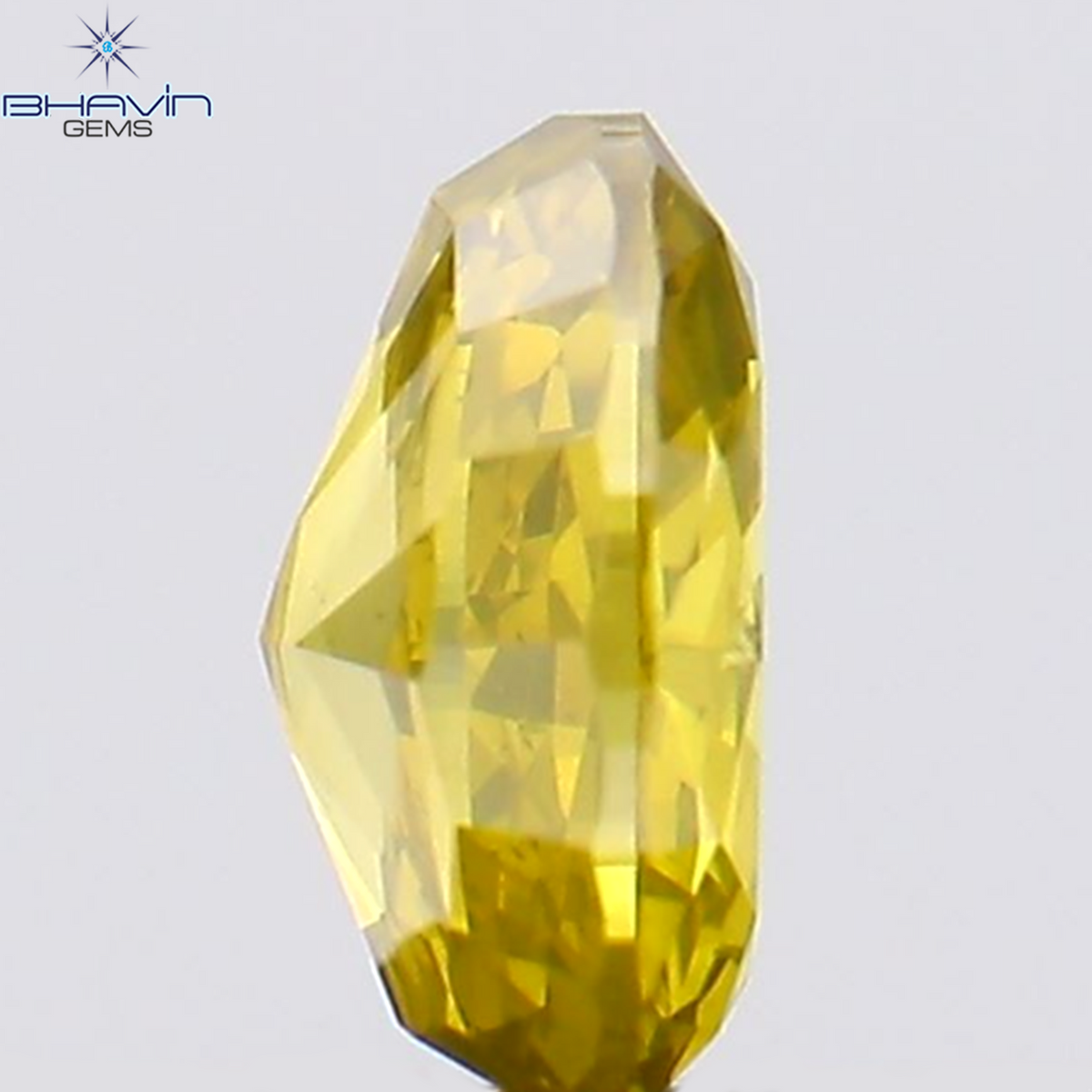 0.21 CT Natural Oval Diamond Enhanced Yellow Color Clarity SI1 (4.23 MM)
