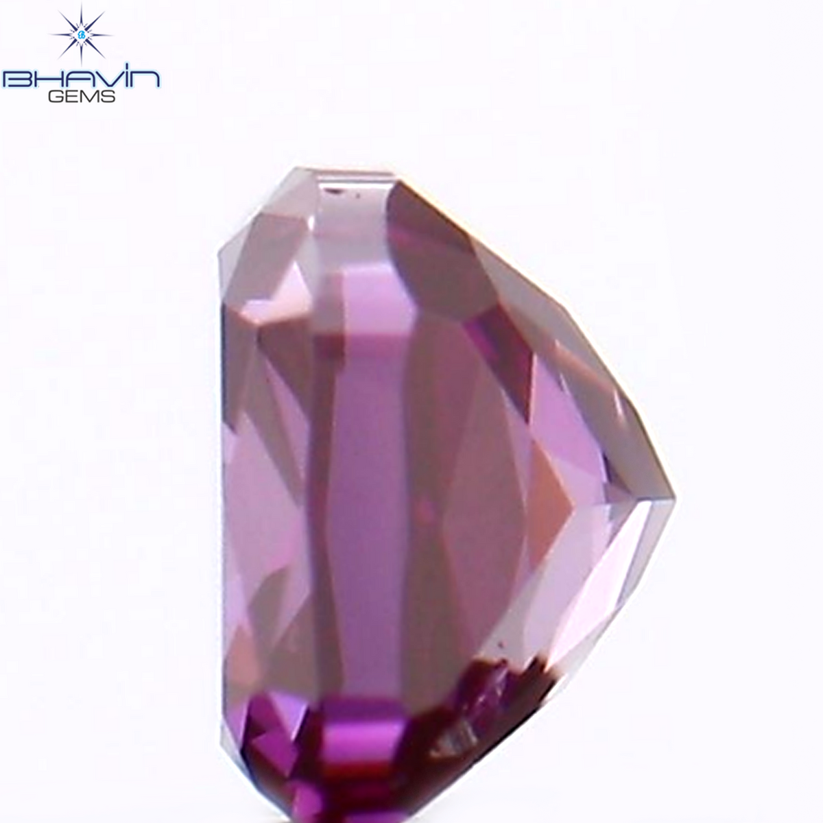 0.18 CT Natural Cushion Diamond Enhanced Pink Color Clarity SI1 (3.09 MM)