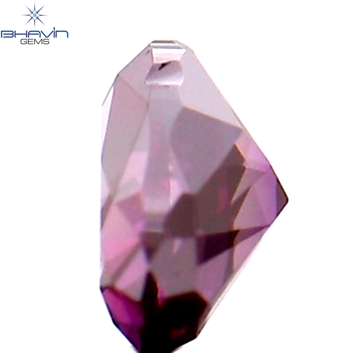 0.14 CT Natural Heart Diamond Enhanced Pink Color Clarity VS2 (3.66 MM)