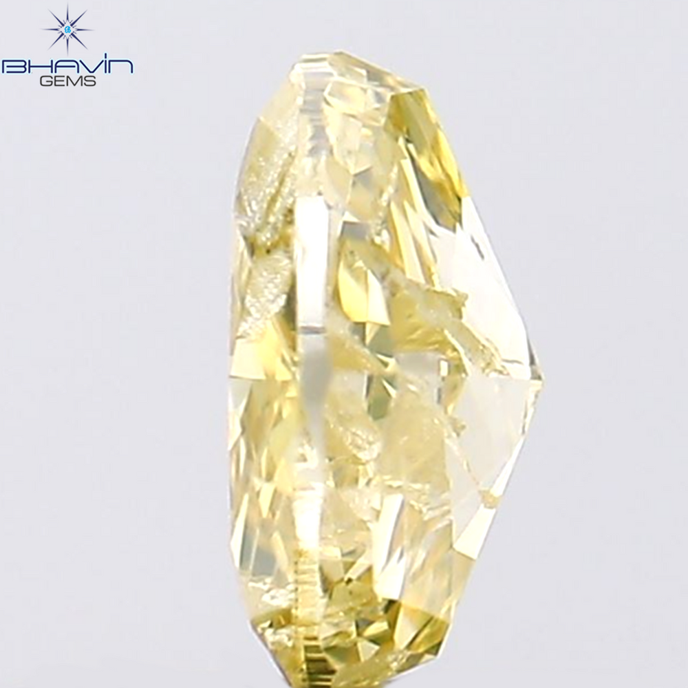 0.51 CT Oval Shape Natural Diamond Orange Yellow Color I1 Clarity (5.64 MM)