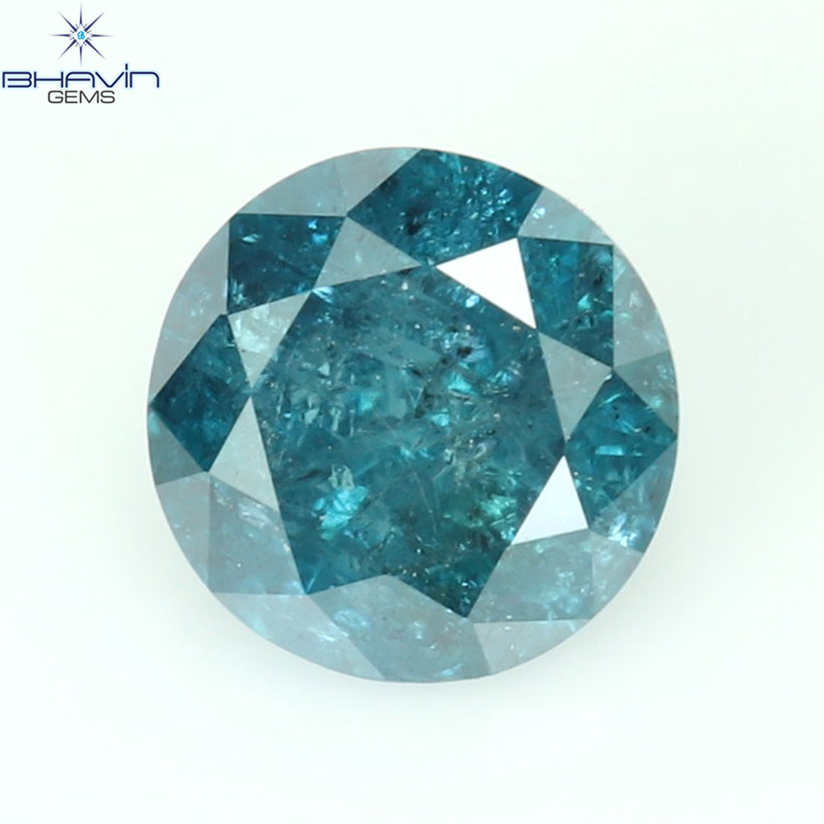 0.27 CT Natural Round Diamond Enhanced Blue Color Clarity I3 (4.10 MM)